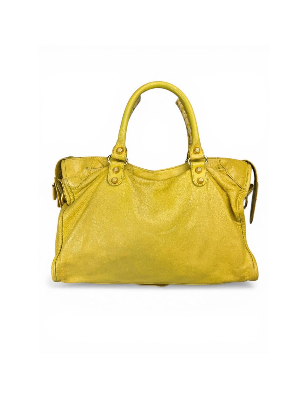 Sac city Balenciaga jaune brillant