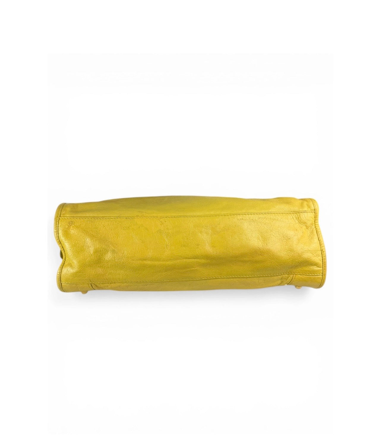 Sac city Balenciaga jaune brillant