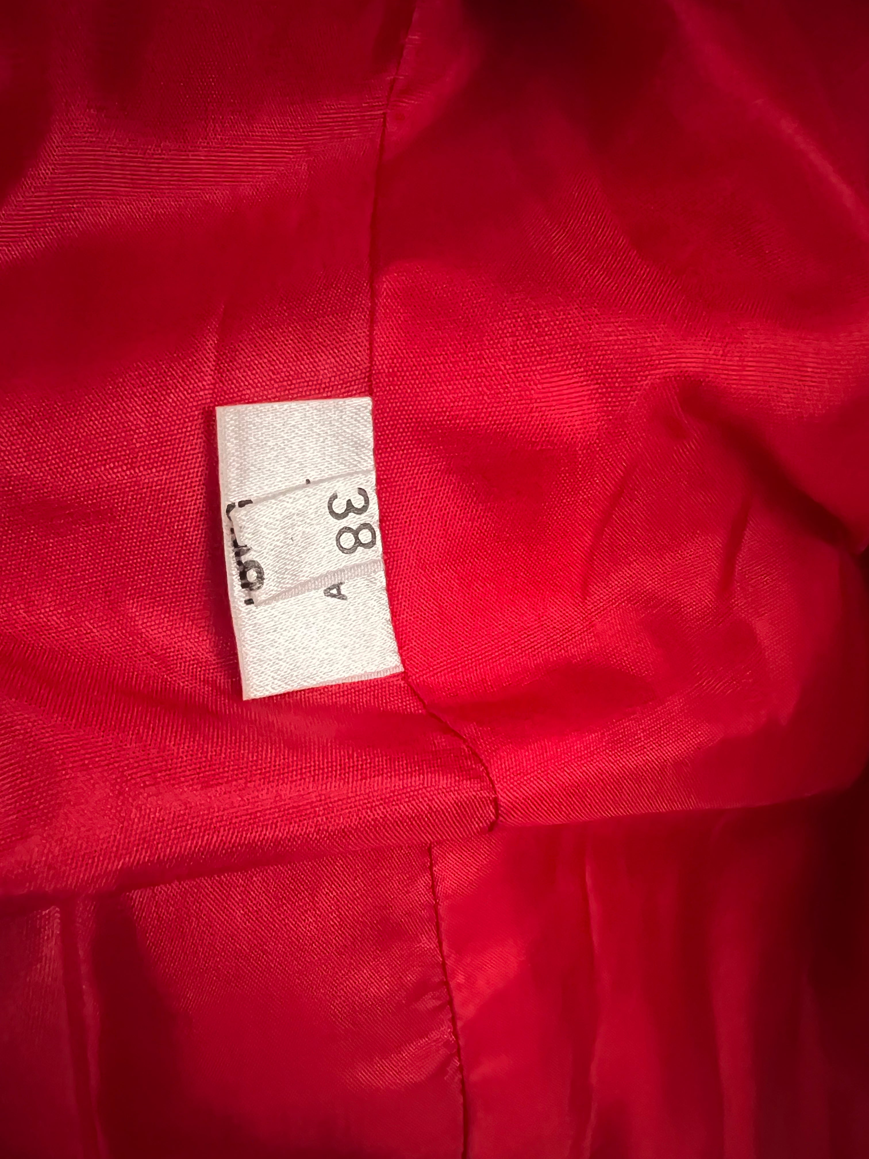 Vintage red leather Guy Laroche blazer