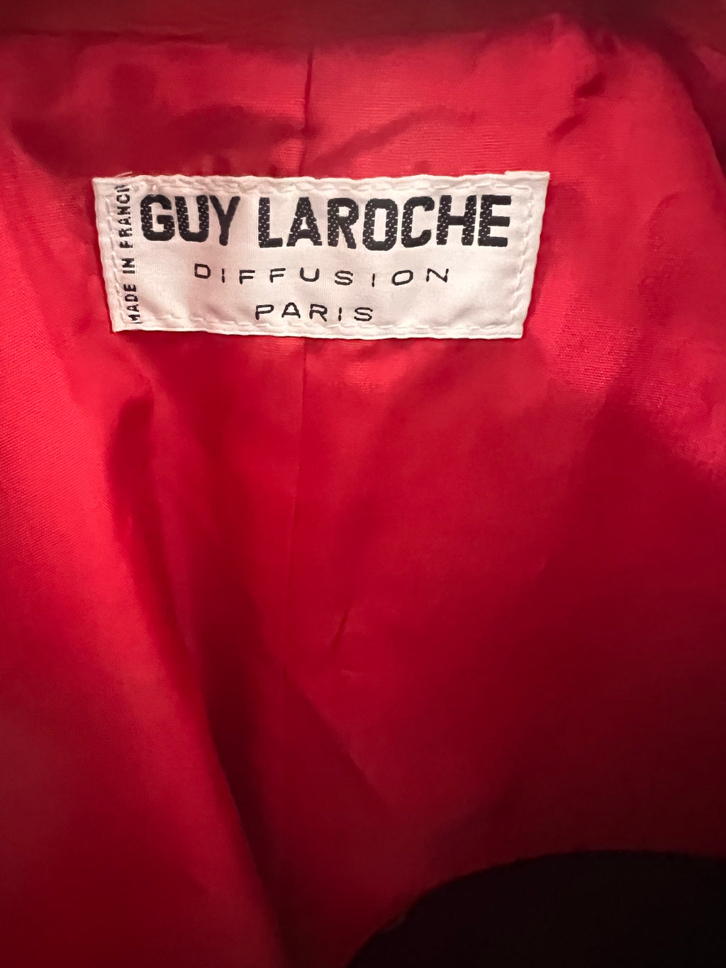 Vintage red leather Guy Laroche blazer