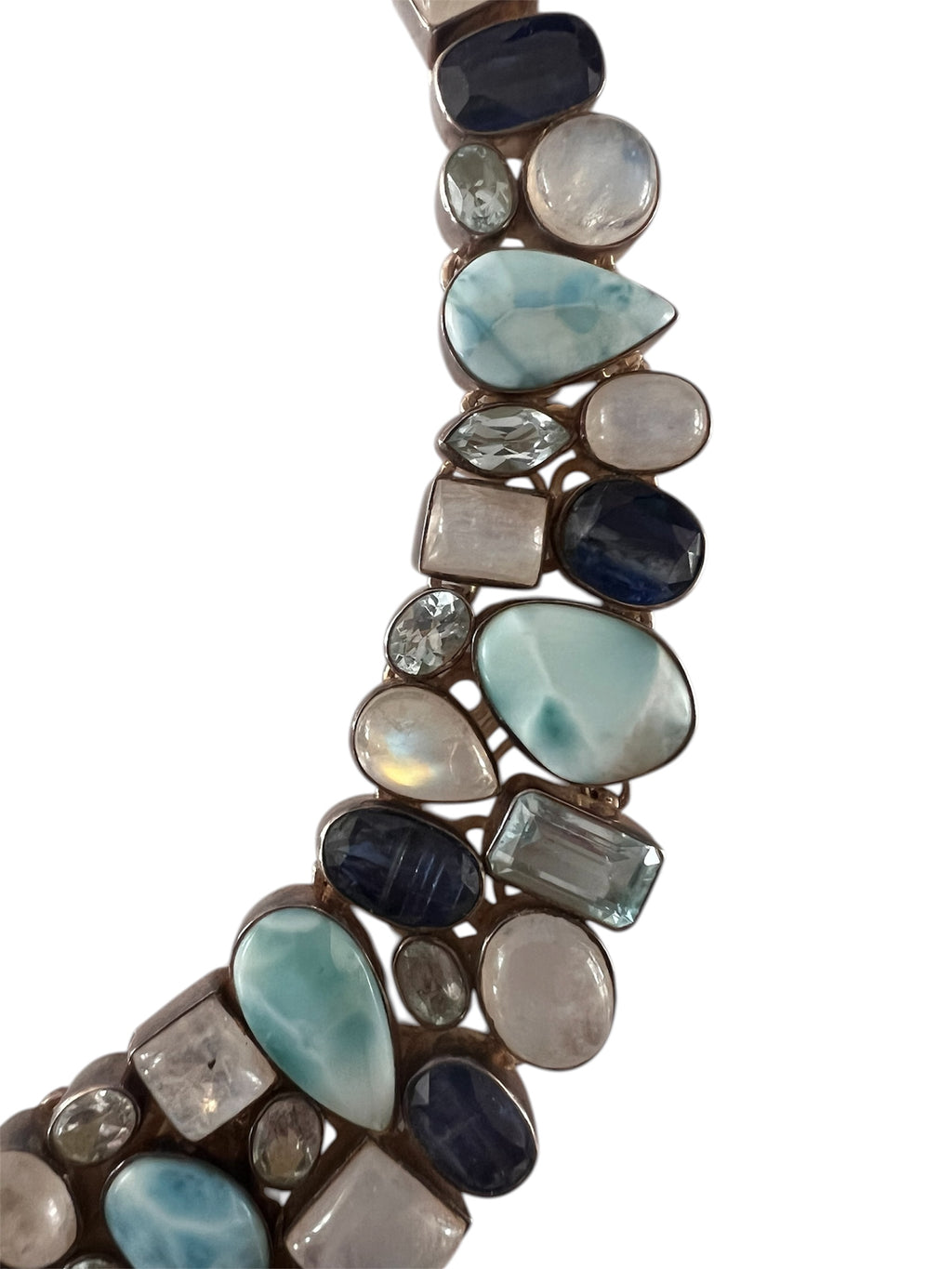 Collier en argent et pierres semi-précieuses