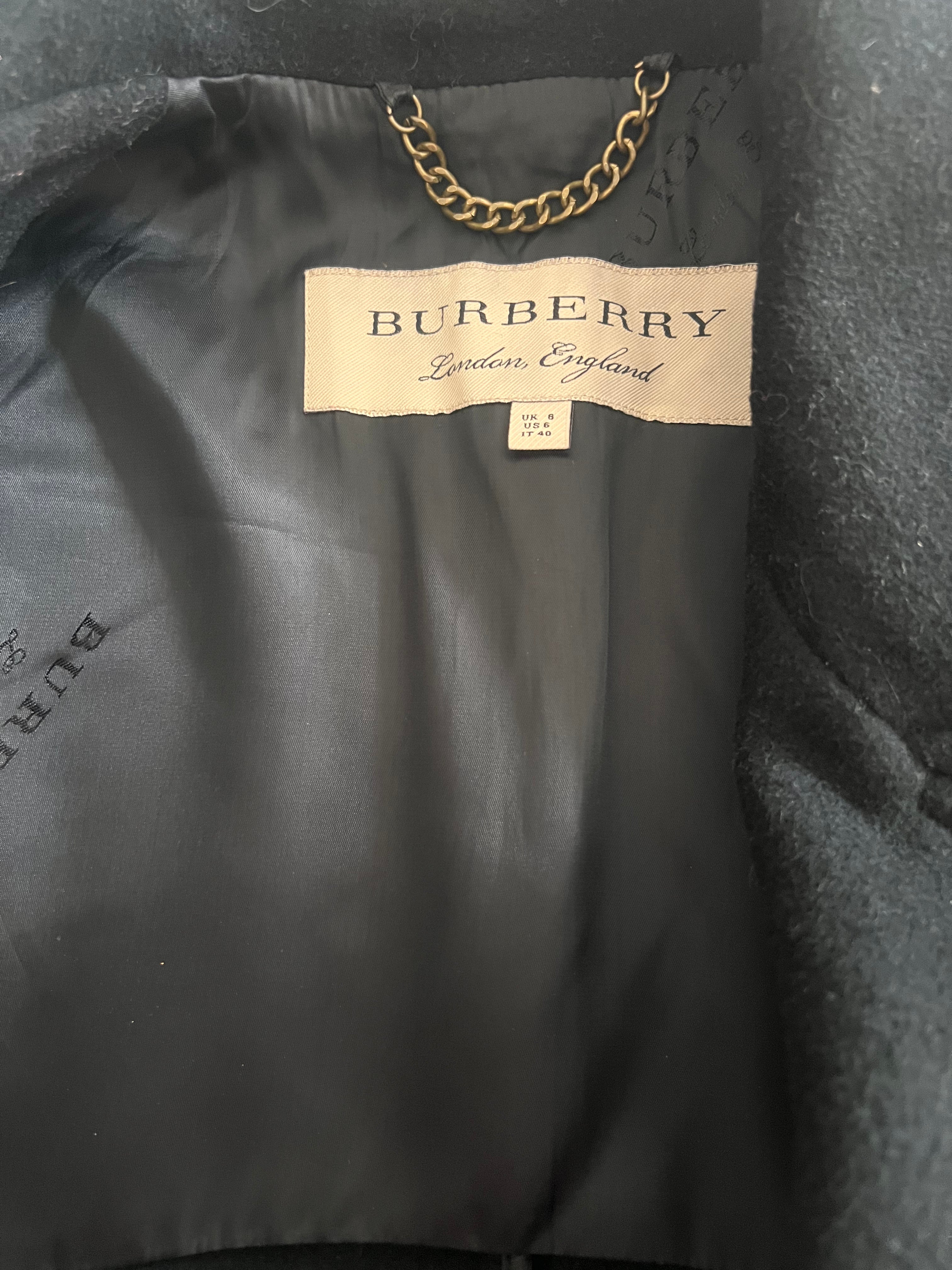 Manteau style militaire en laine Burberry