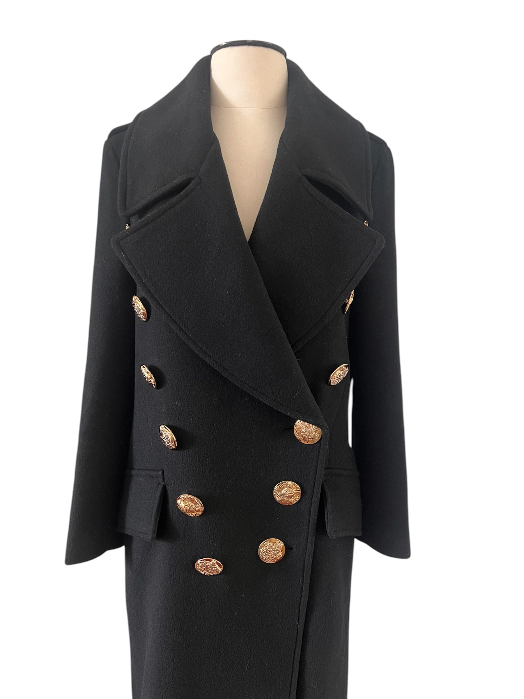Manteau style militaire en laine Burberry