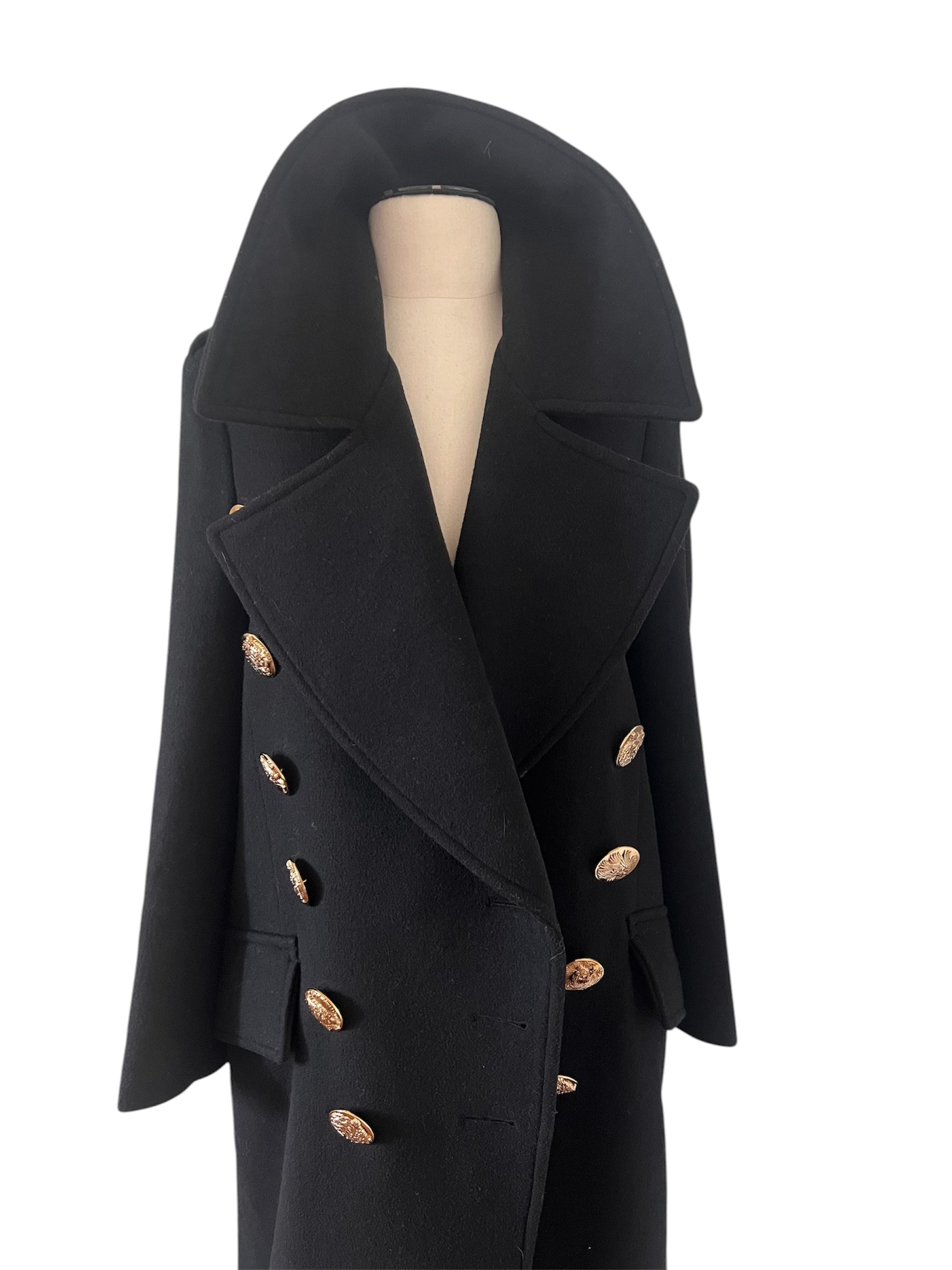 Manteau style militaire en laine Burberry