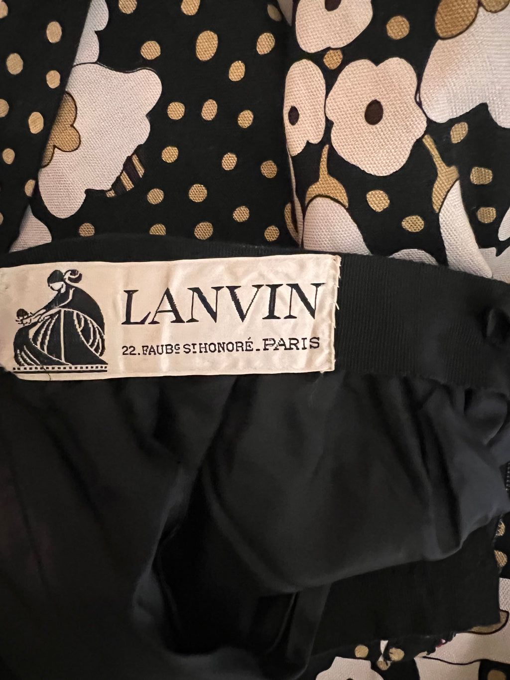 Robe maxi imprimée floral Lanvin circa 1972