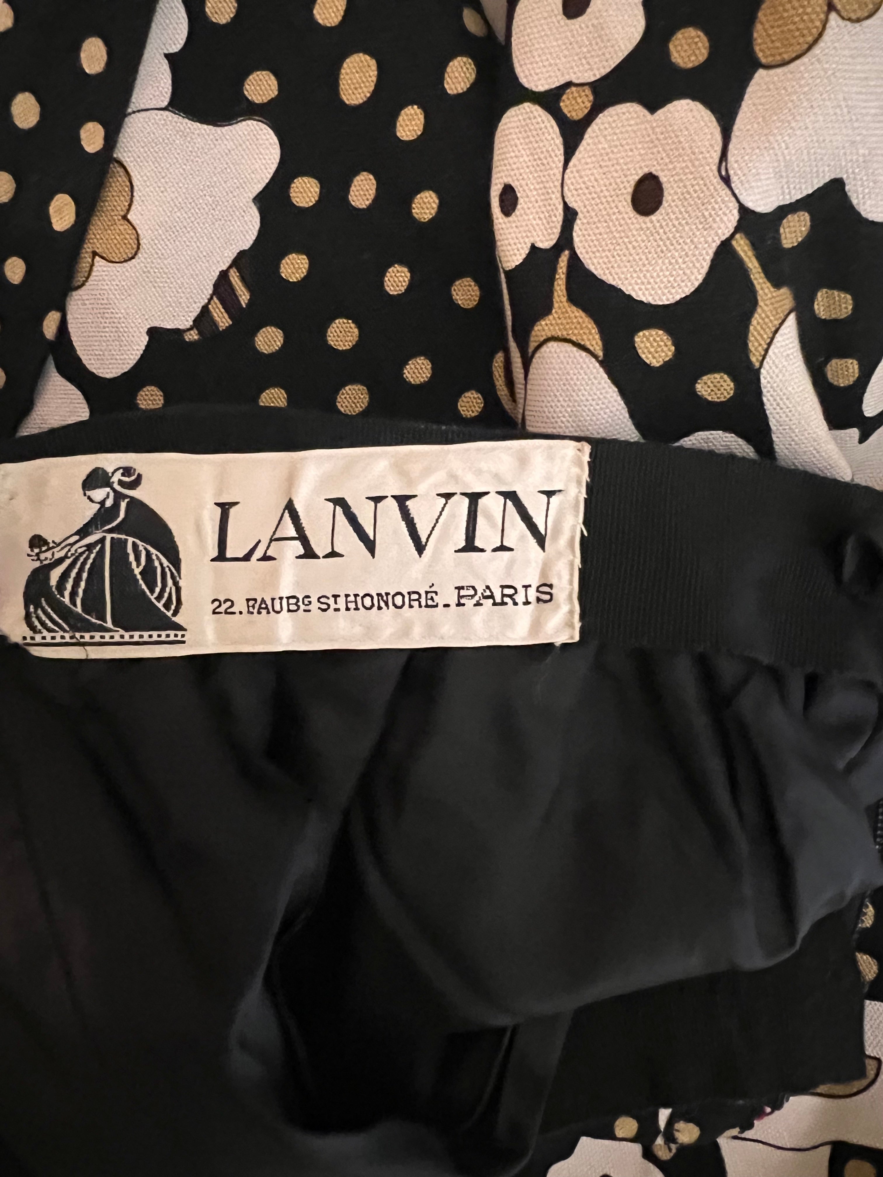 Robe maxi imprimée floral Lanvin circa 1972