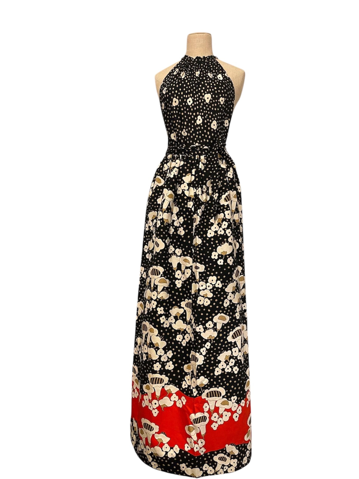Robe maxi imprimée floral Lanvin circa 1972