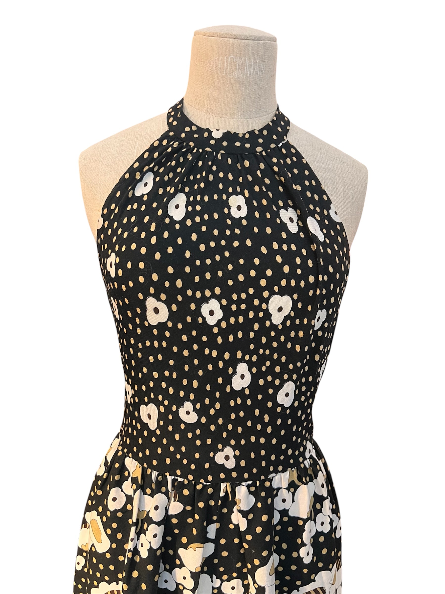 Robe maxi imprimée floral Lanvin circa 1972