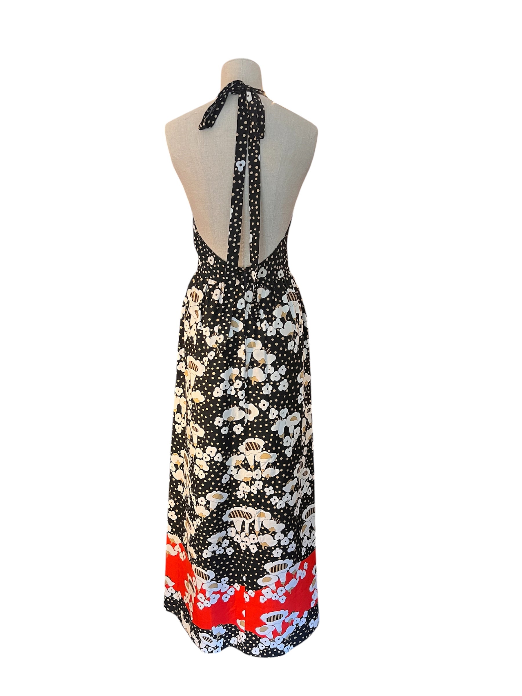 Robe maxi imprimée floral Lanvin circa 1972