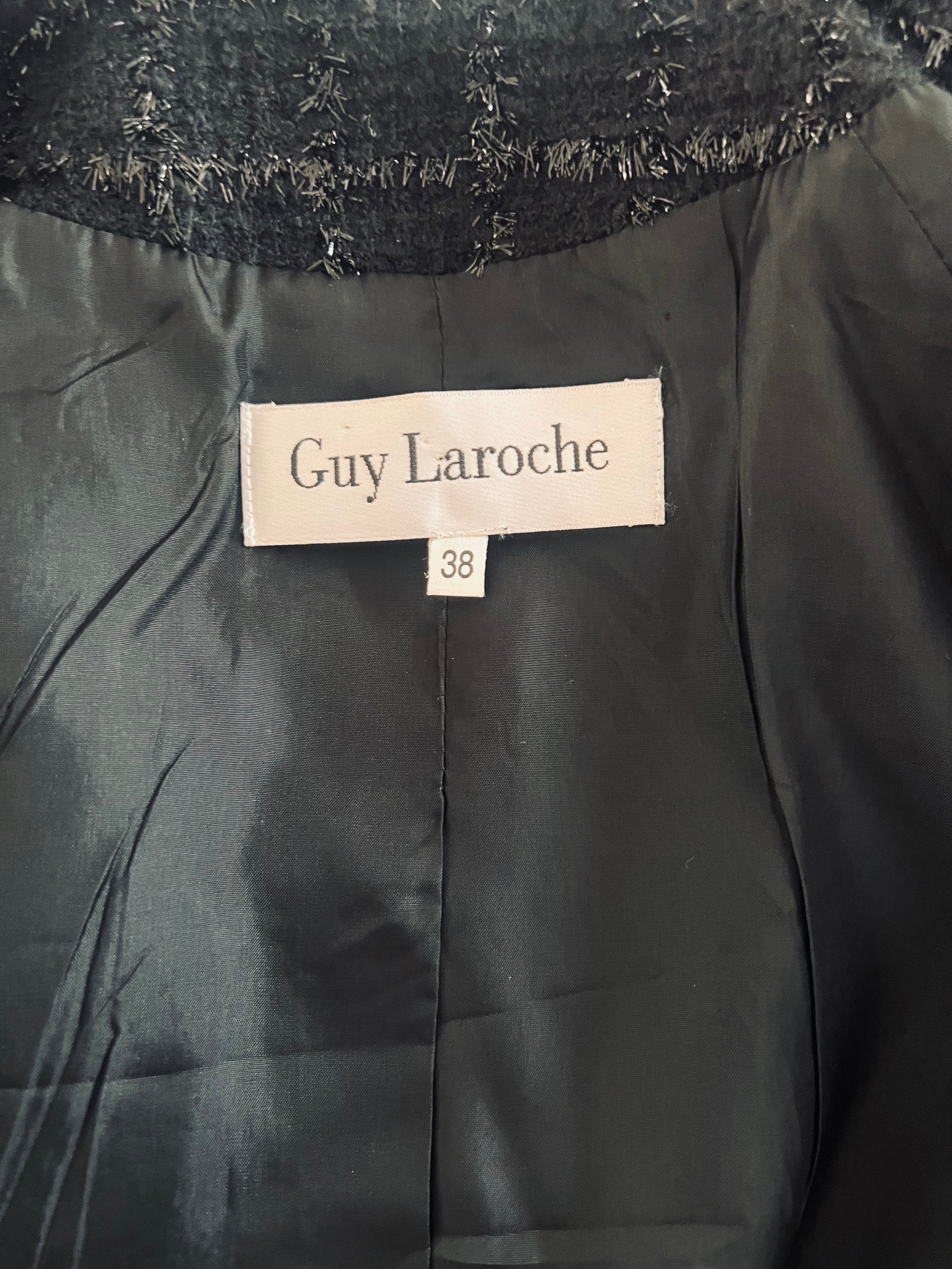 Veste en tweed noire Louis Féraud
