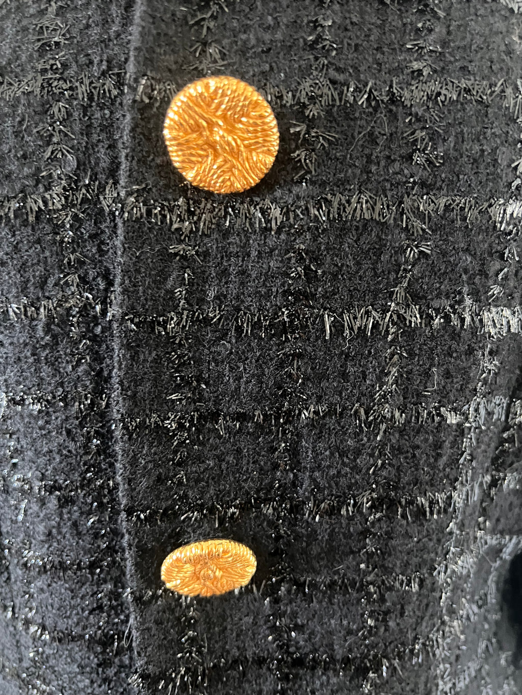 Veste en tweed noire Louis Féraud