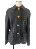 Veste en tweed noire Louis Féraud