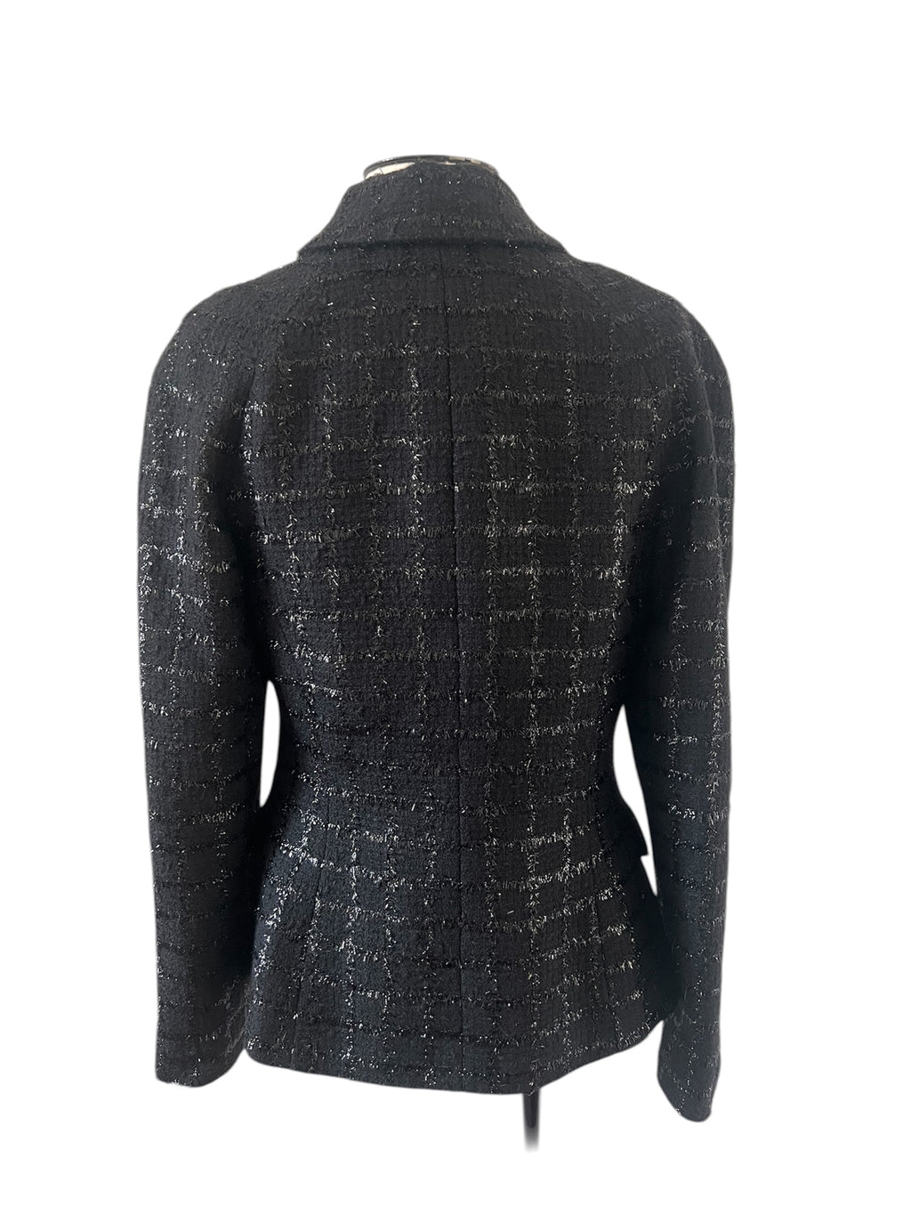 Veste en tweed noire Louis Féraud