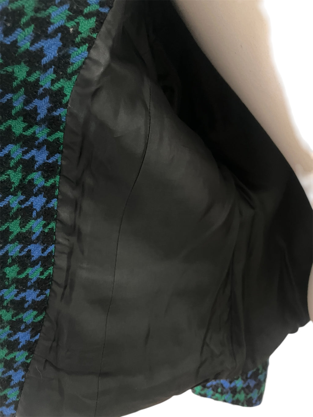 Veste en tweed vert/bleu/noir Guy Laroche